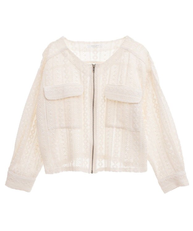 Green Parks Ｉ　レースシャツブルゾン Ivory