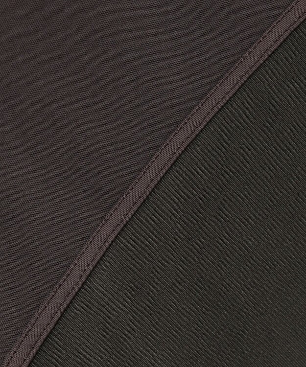 ICB 【洗える】ブラウスライクジャージー ボウタイデザインカットソー バーントブラウン系