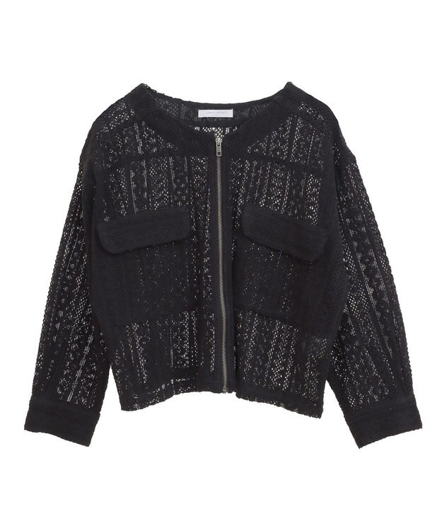 Green Parks Ｉ　レースシャツブルゾン Black