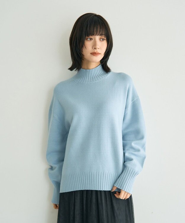 YECCA VECCA ワイドリブニット Light Blue