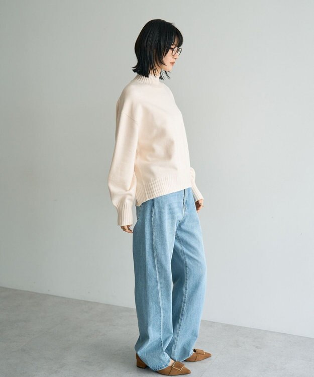 YECCA VECCA ワイドリブニット Ivory