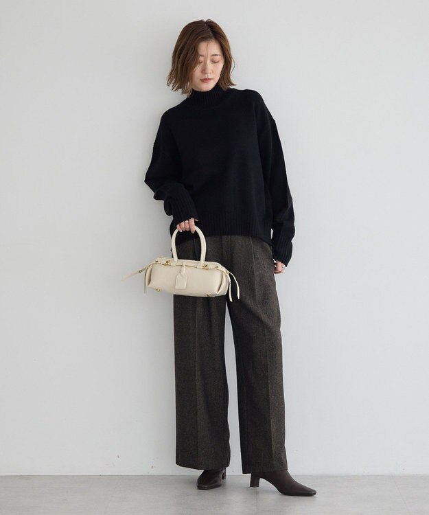 YECCA VECCA ワイドリブニット Black