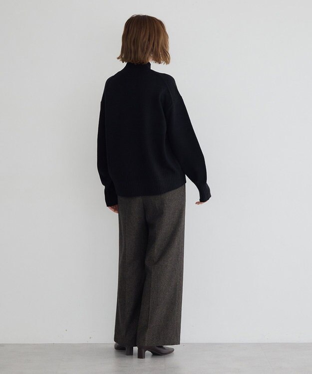 YECCA VECCA ワイドリブニット Black