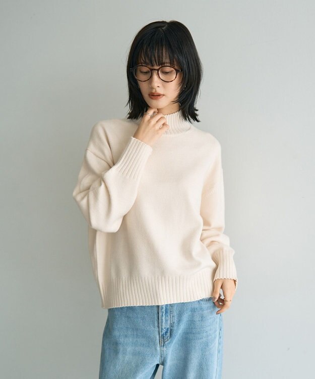 YECCA VECCA ワイドリブニット Ivory