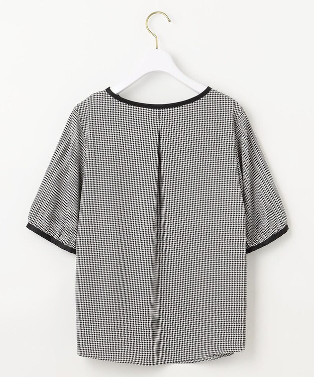 ANY SIS L 【洗える】 バイカラータック ブラウス 千鳥