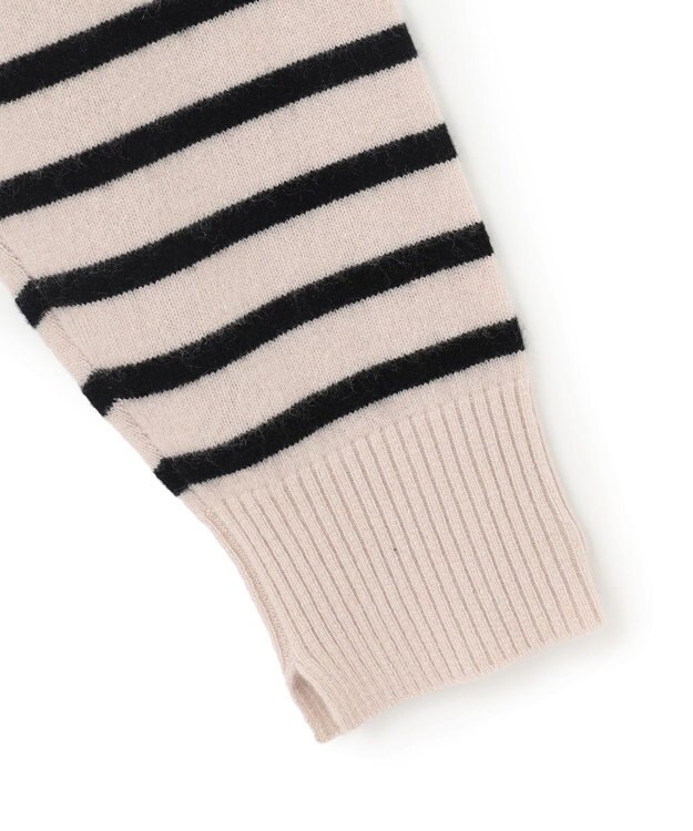 23区 ピュアカシミヤ タートルネック  ニット ベージュ×ブラック