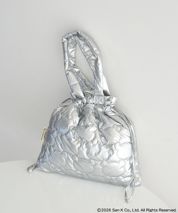 earth music&ecology 【予約】リラックマ×earth シルエットキルトトートバッグ シルバー