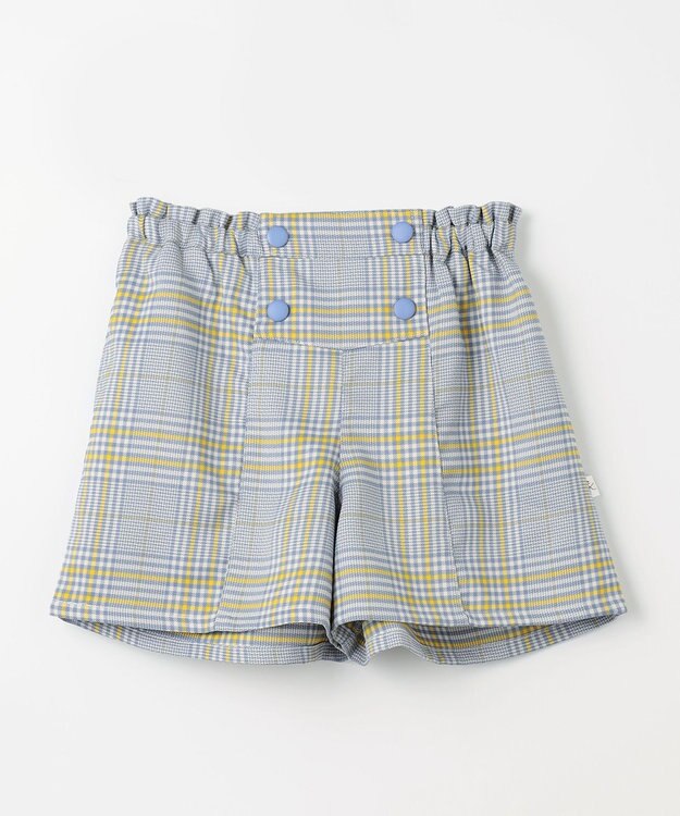 組曲 KIDS 【150-160cm】Chocolat de check キュロット ブルー×グレー系4