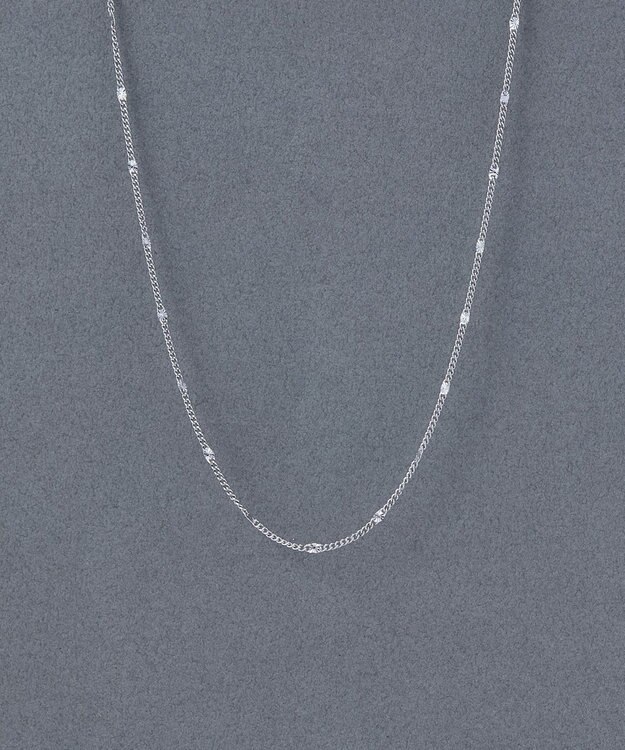 Phoebe 〈金属アレルギー対応〉ポイントチェーンステーションネックレス/シルバー シルバー