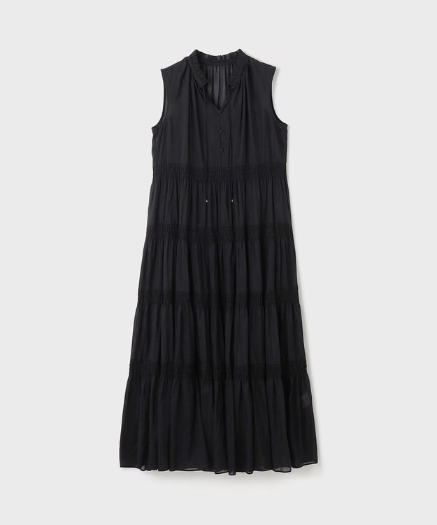 GRACE CONTINENTAL ティアードマキシカフタンワンピース ブラック