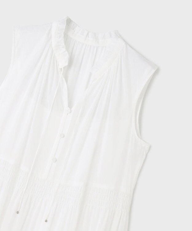 GRACE CONTINENTAL ティアードマキシカフタンワンピース ホワイト