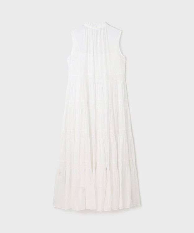 GRACE CONTINENTAL ティアードマキシカフタンワンピース ホワイト