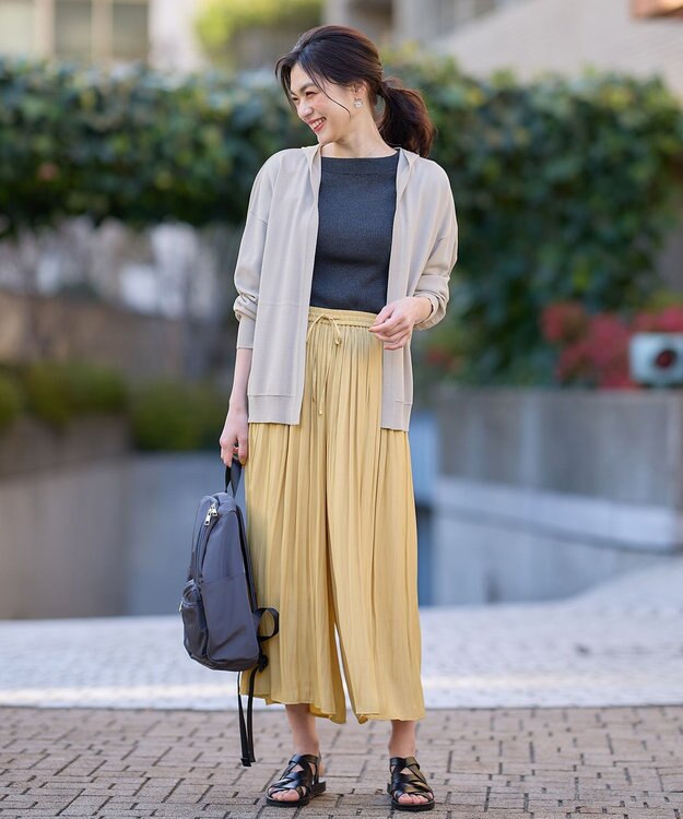 ANY ニットフーディーカーディガン ライトグレー