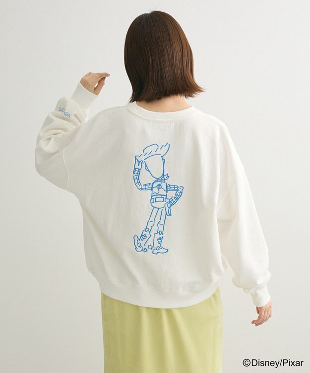Green Parks トイストーリー／バック刺繍プルオーバー White