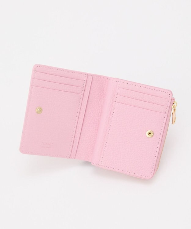 russet ＜お財布人気NO.1＞モノグラムプレートハーフウォレット(SO-376) Pink
