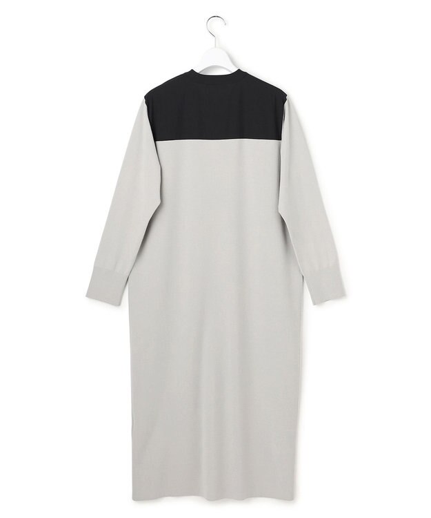 ICB L クリアレーヨンストレッチ ニットワンピース オリーブグレー