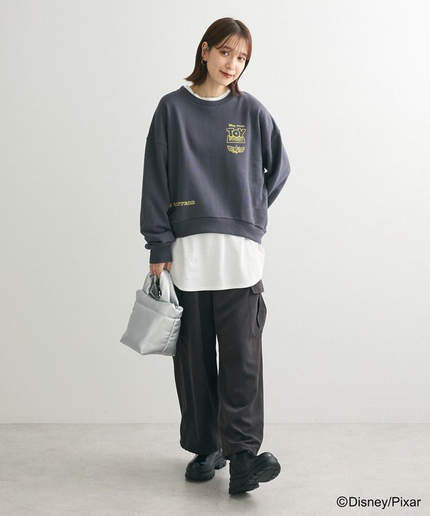 Green Parks トイストーリー／バック刺繍プルオーバー Charcoal Gray