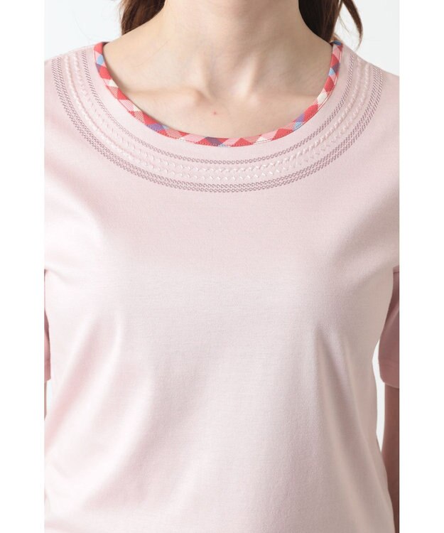 DAKS チェック スパンコール Tシャツ キャニオンサンセット