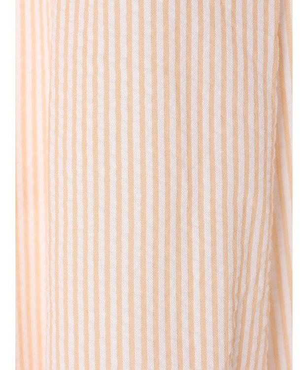 earth music&ecology サッカーストライプボーイズライクシャツ Orange