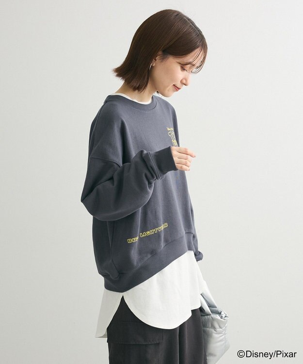 Green Parks トイストーリー／バック刺繍プルオーバー Charcoal Gray