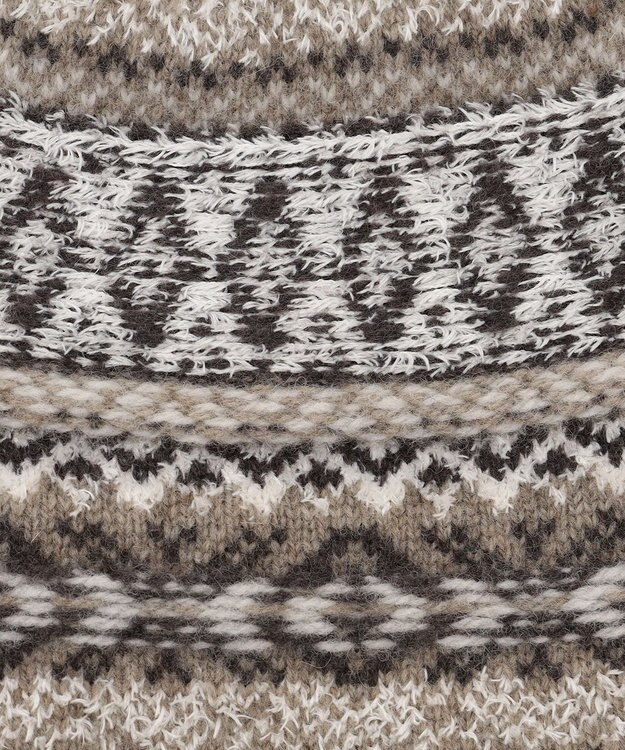 JOSEPH ABBOUD MOUNTAIN ラム×モールジャカード ニットキャップ アイボリー系7