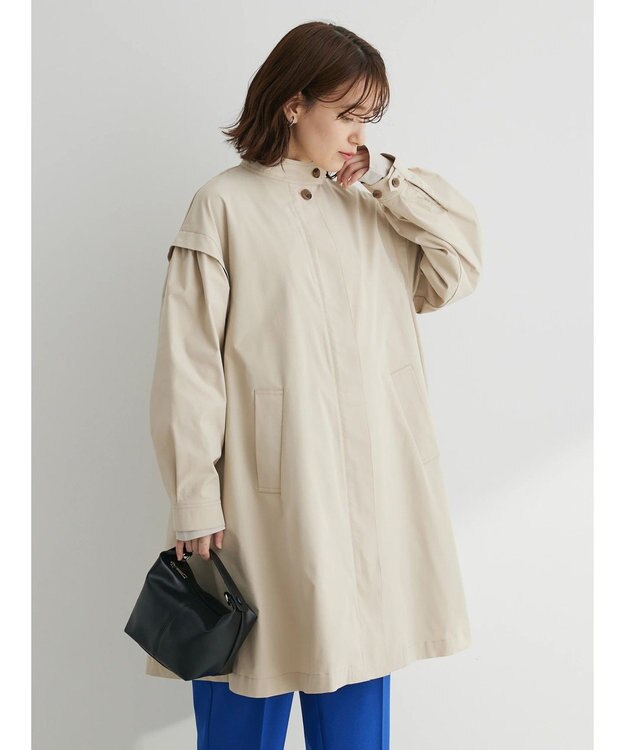 Green Parks 花粉防止　袖タックコート Beige