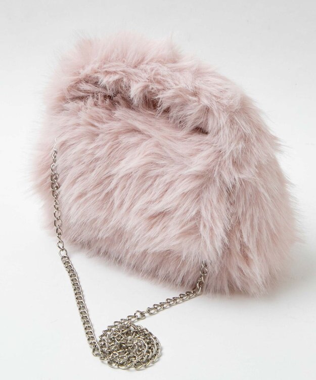 WEGO ファーフラップショルダー ライトピンク