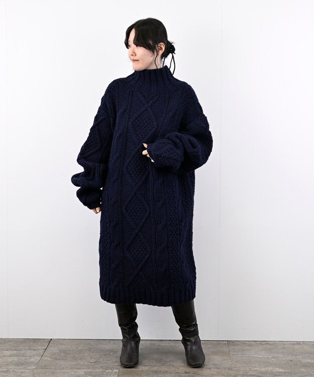 ARAN ONEPIECE アラン柄ニットワンピース / LENO | ファッション通販