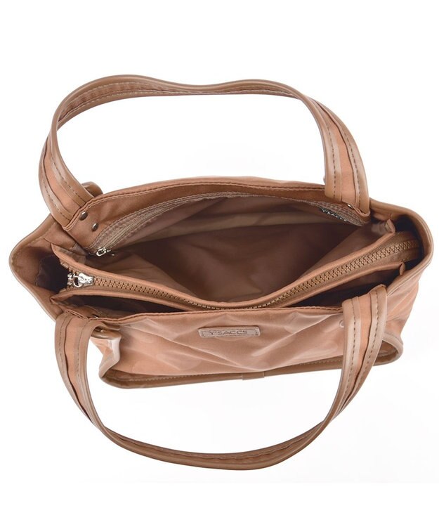 Y'SACCS ヒートエンボス ポルカドットトート Sサイズ チョコ