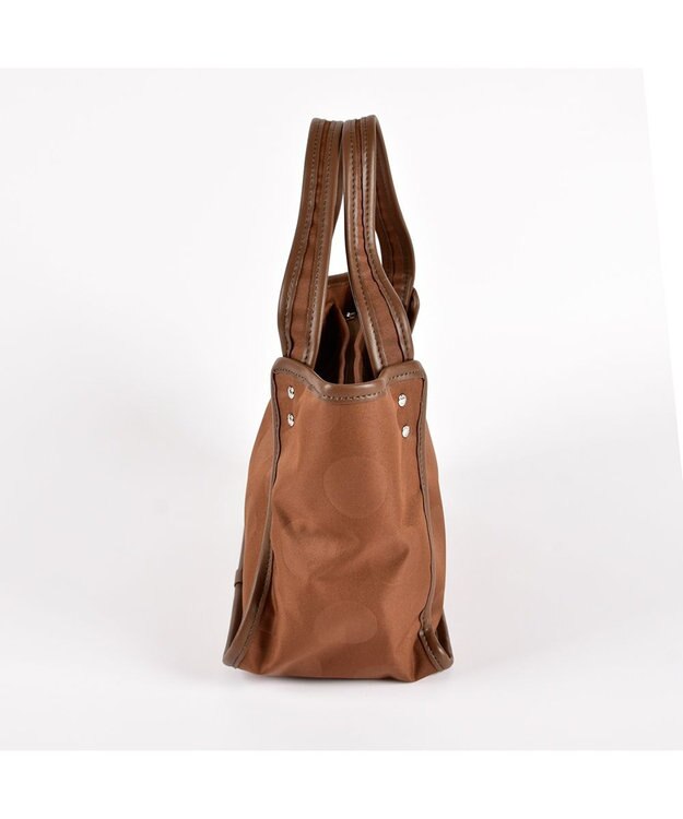 Y'SACCS ヒートエンボス ポルカドットトート Sサイズ チョコ