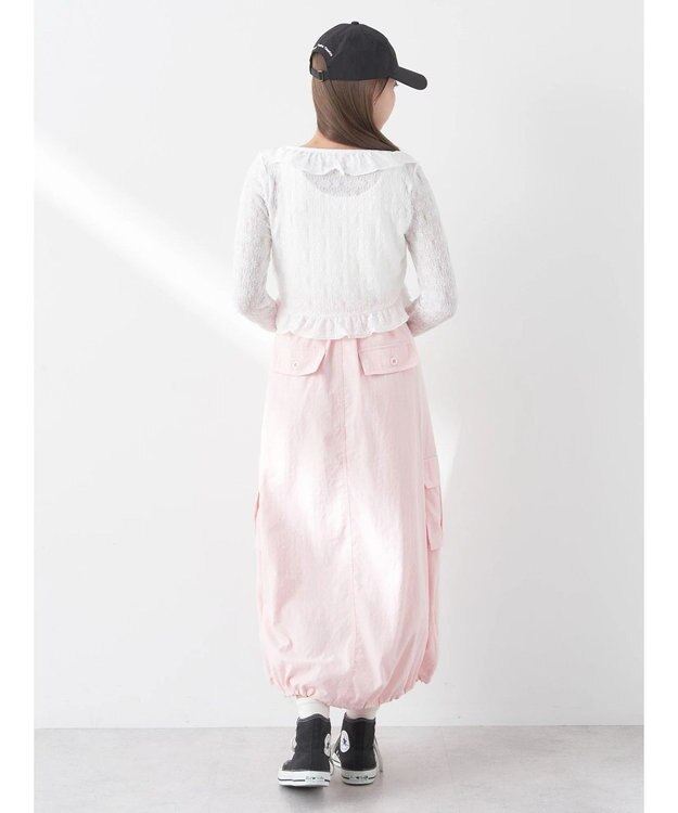 earth music&ecology バルーンカーゴスカート Pink