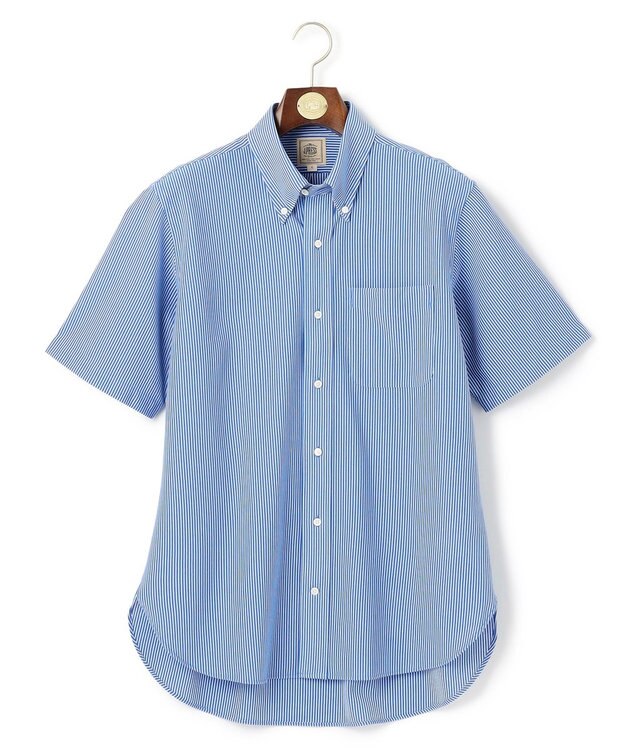 J.PRESS MEN 【夏に嬉しい高機能】カノコインレイ マイクロストライプパッチポケット シャツ/B.D. ブルー系1