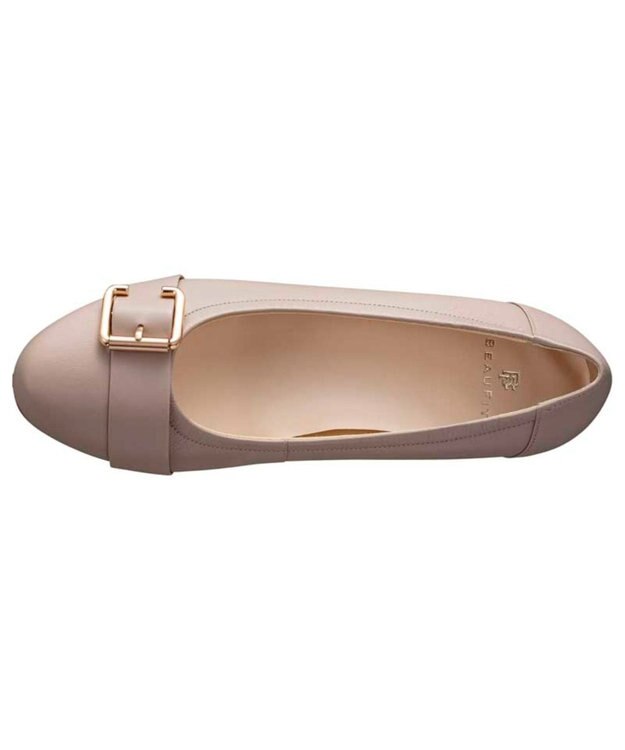 REGAL FOOT COMMUNITY 【ビューフィット】A71Y バックルベルト フラットパンプス ダークベージュ