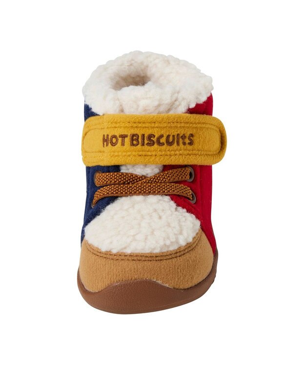 MIKI HOUSE HOT BISCUITS 【14-16cm】 かかと顔ドン あったかボア付き セカンドシューズ マルチカラー