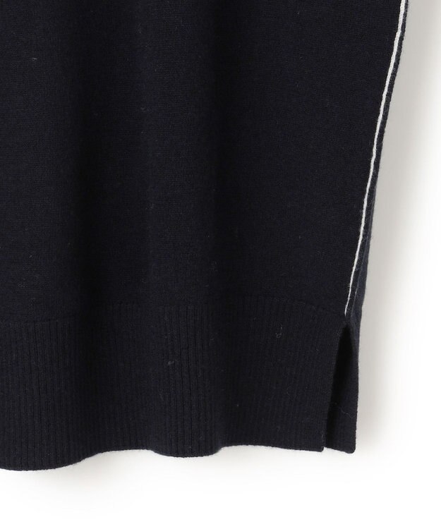 BEIGE， RIGNY / タートルネックニット Navy×Off Line