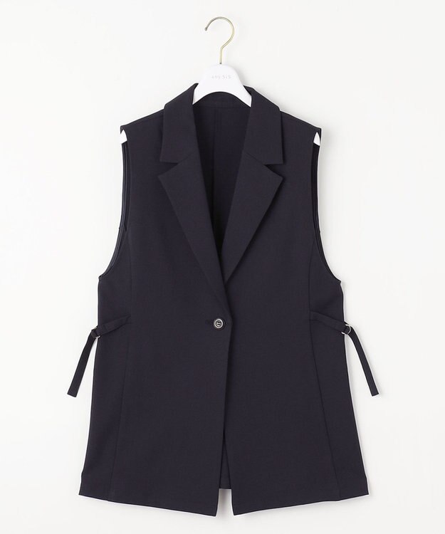 ANY SIS 【洗える】テーラード ジレ ネイビー