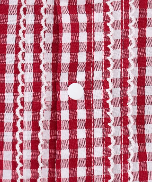 組曲 KIDS 【80-100㎝】ギンガム セットアップ レッド系3