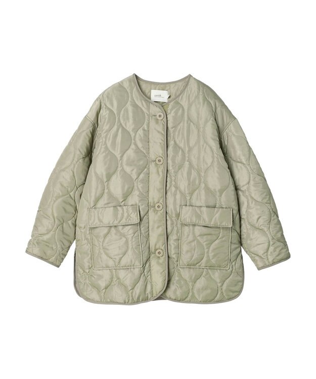 earth music&ecology キルティングハーフブルゾン Khaki