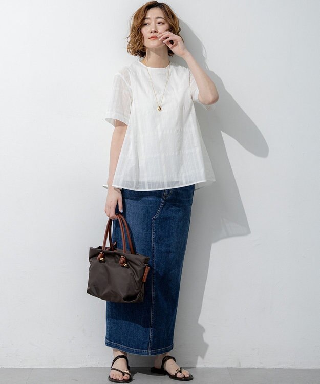 23区 VIOLAd'ORO 2WAY ナイロン トートバッグ (Sサイズ) ダークブラウン系