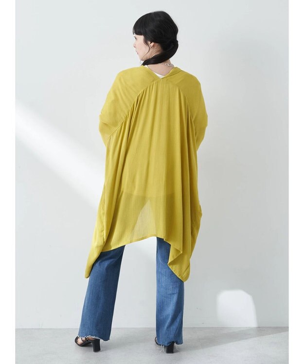 earth music&ecology レーヨンビッグシャツチュニック Yellow