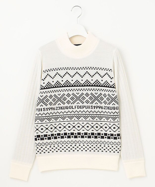 23区GOLF 【WOMEN】【ウォッシャブル】フェアアイル柄ニット アイボリー系