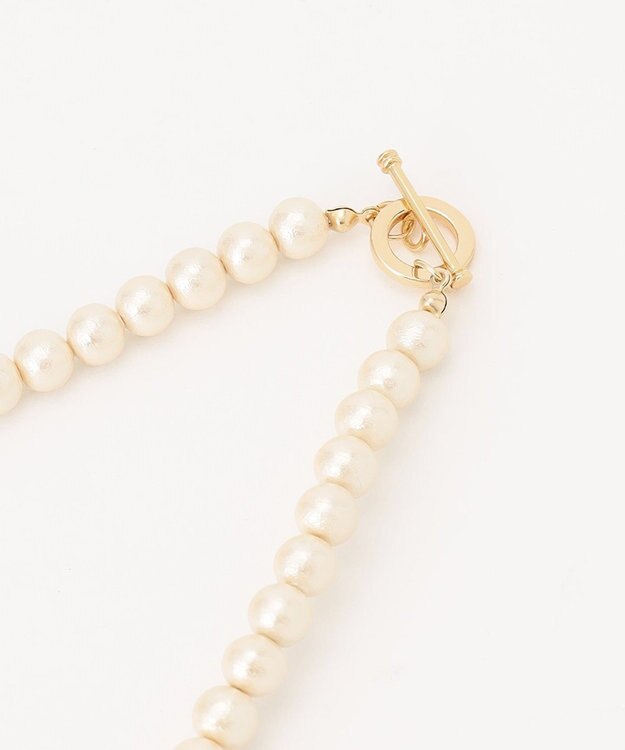 自由区 コットンパールネックレス アイボリー系