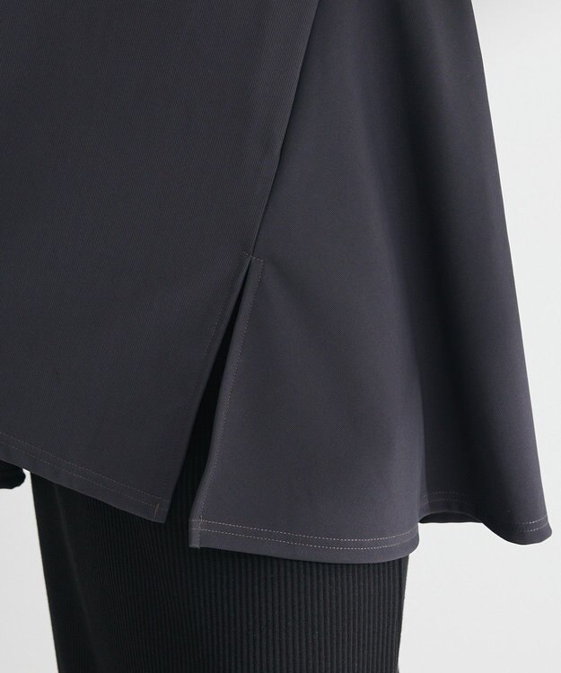 Green Parks リップルフレアベスト Charcoal Gray