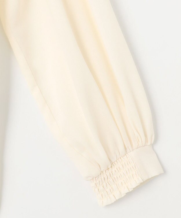 組曲 L 【洗える】シフォンツイルレース ブラウス アイボリー系