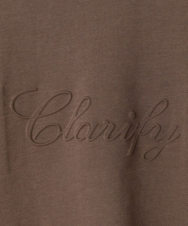 ANY SIS エンボスロゴ Tシャツ ブラウン