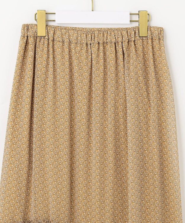 ANY SIS 【洗える】ティアードプリント スカート マスタード系