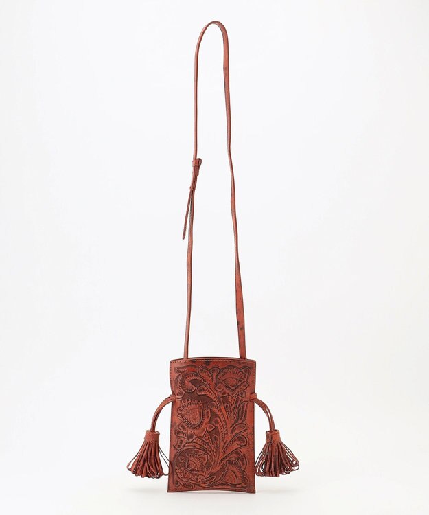 GRACE CONTINENTAL Tassel mini BAG レンガ