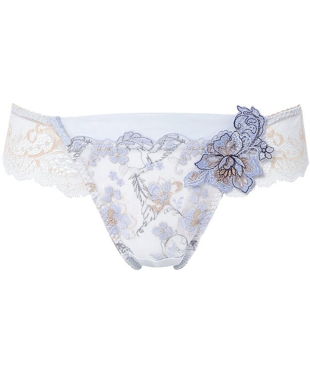 Wing Tバックショーツ Wing Lesiage PB4010とペア 【後ろ姿きれいブラ】 はきこみ丈あさめ PF4012 ウイング／ワコール サックス