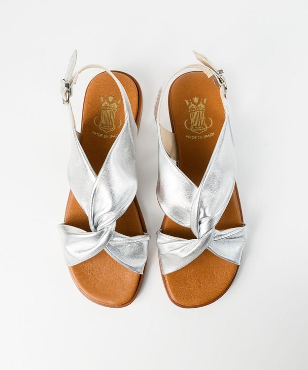 BONTRE 【BONTRE/ボントレ】ツイストローヒールサンダル/42751-VS シルバー