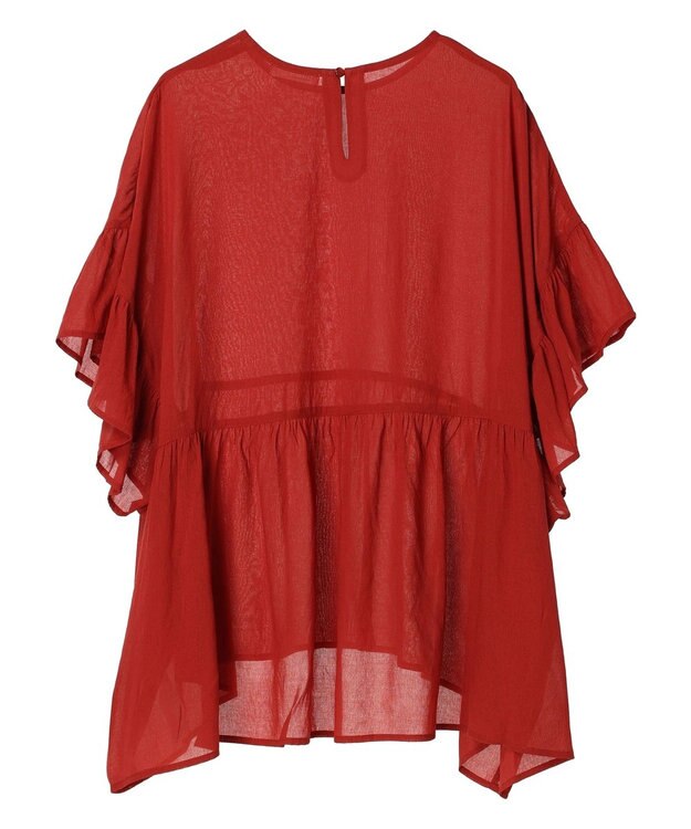 CRAFT STANDARD BOUTIQUE ウ゛ィンテージボイルティアード切替ブラウス Red